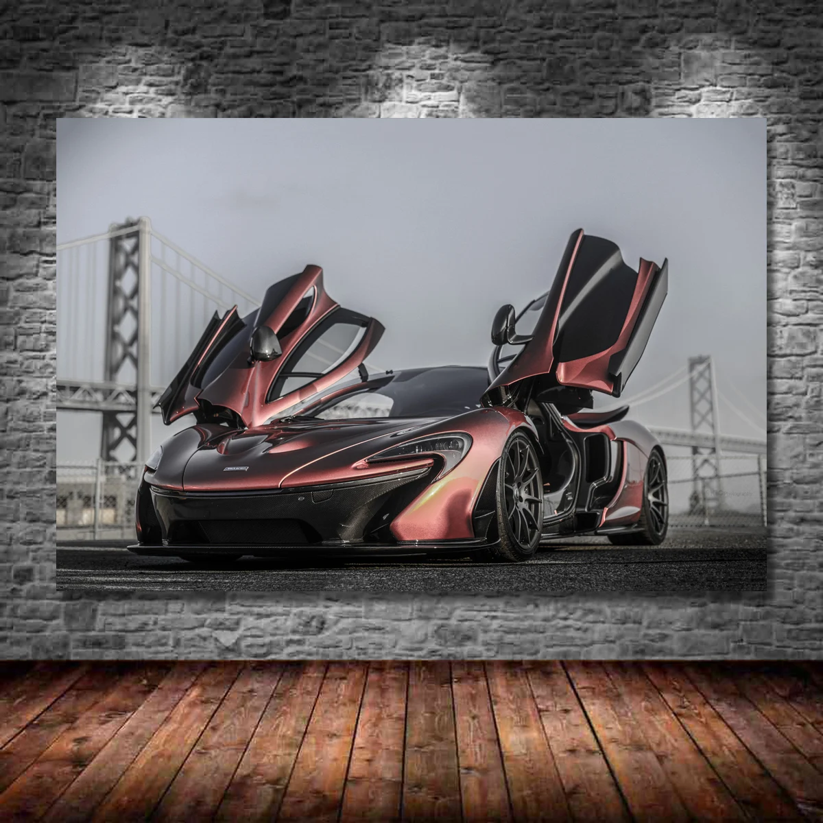 Supercar Mclaren Doors Up Wallpaper Canvas Painting Unframe Wall Art Posters and Prints Modern Home Room Decorations |