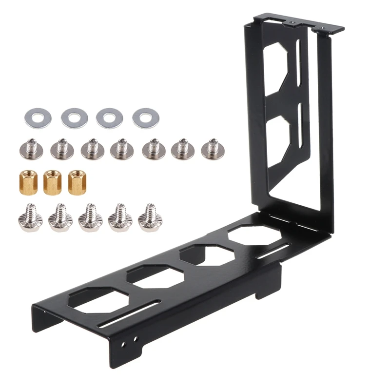 

DIY Metal Graphics Card Bracket Riser Fixed Vertical ATX Case PCI-E 16x x16 Internal Brackets Holder Stent Stand