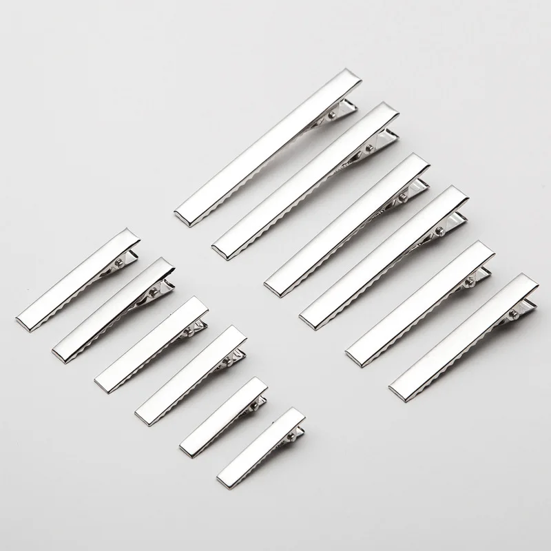 100 шт. заколка для волос с уткой сделай сам нижняя серебряным краем зажим в виде