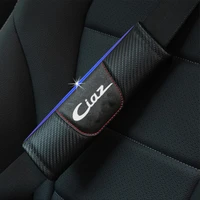carbon fiber leather car seat belt shoulder pads safety belt cover for suzuki ciaz car accessories interior vehicle supplies
