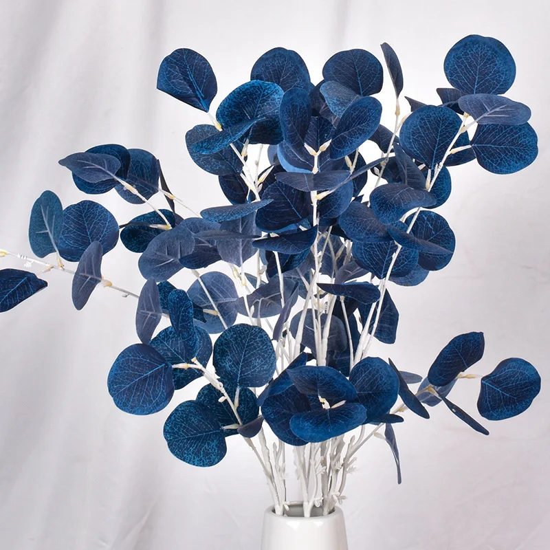 

Artificial Apple Leaf Round Eucalyptus Leaf Decor Home Wedding Flower Arrangement materials Green Plants Photo Props