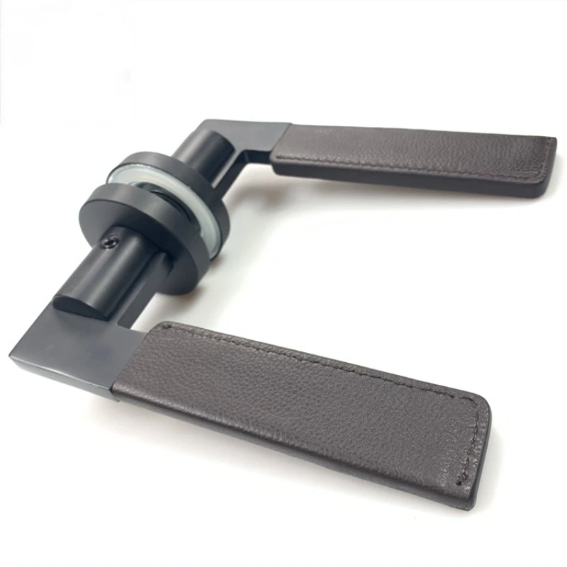 

Interior Modern Door Handle Casting leather Lever Handles For Door Furniture