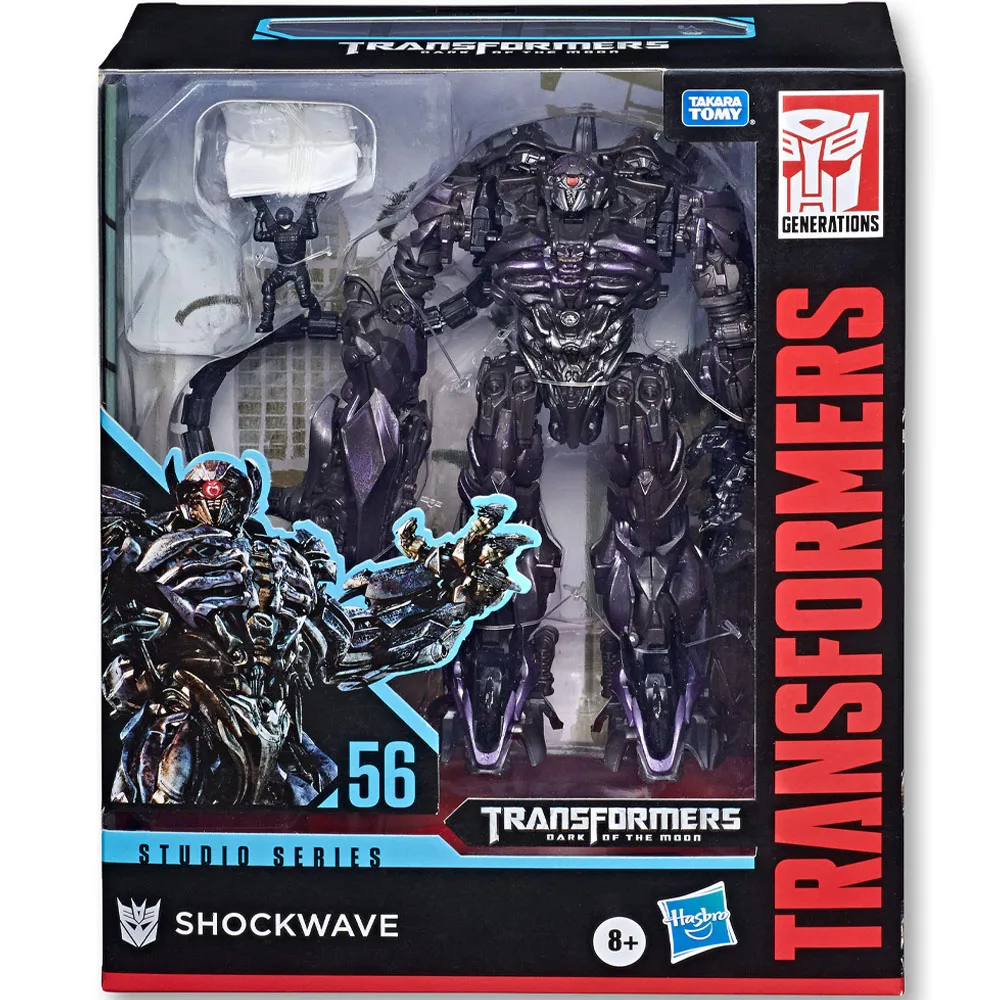 

Original Hasbro Transformers Toys Studio Series 56 Leader Class Dark of The Moon Shockwave 8.5" Action Figure Collectible Model