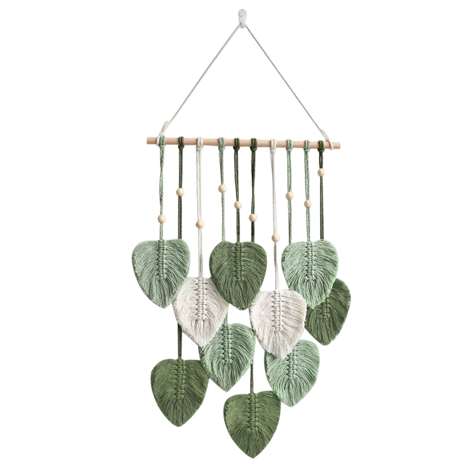 

Elegant Living Room Art Bedroom Yarn Handmade Nursery QUALITY Decoration Woven Leaves Romantic Macrame Wall Decor Hanging
