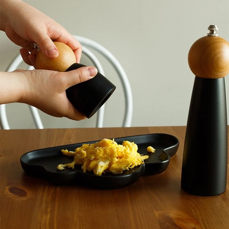 

Wooden Salt Pepper Mill Manual Pepper Grinder Multi-Purpose Abrader Pimentero Spices Ceramic Moledor Pimienta Kitchen Household