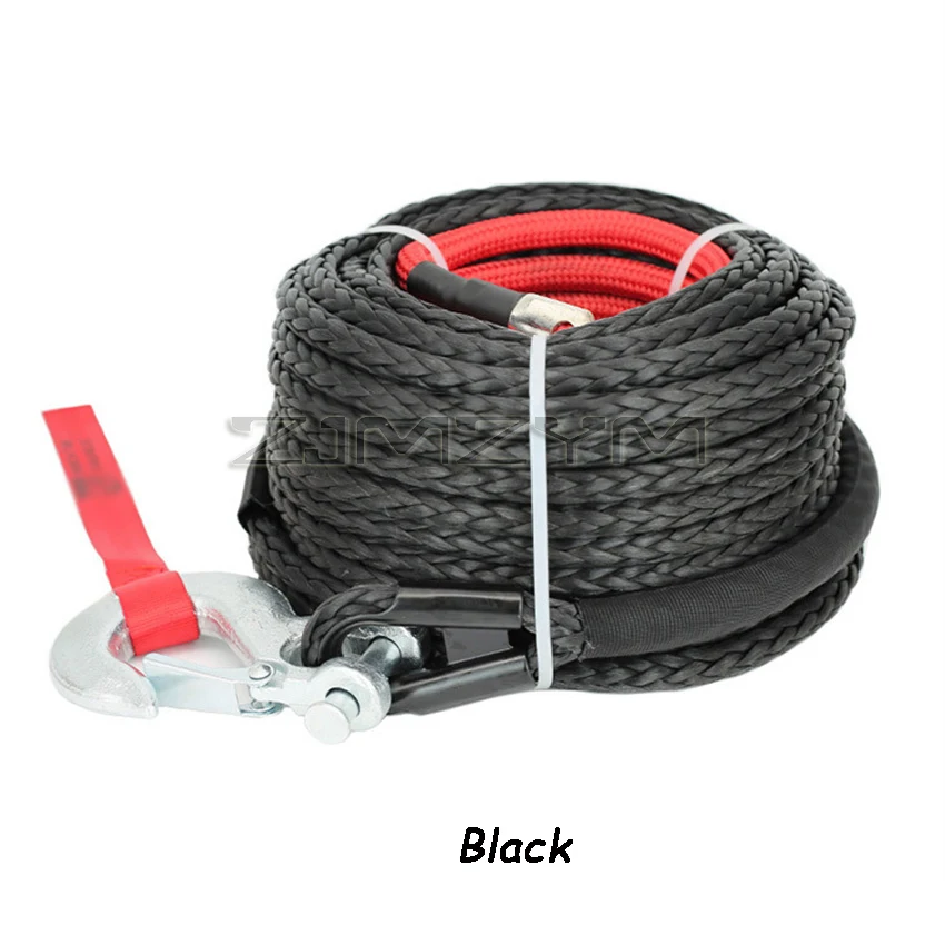 Многоцветная лебедка 8 мм * 15 м, буксировочный трос, веревка из полимерного синтетического волокна, плазменный трос для тяги внедорожников