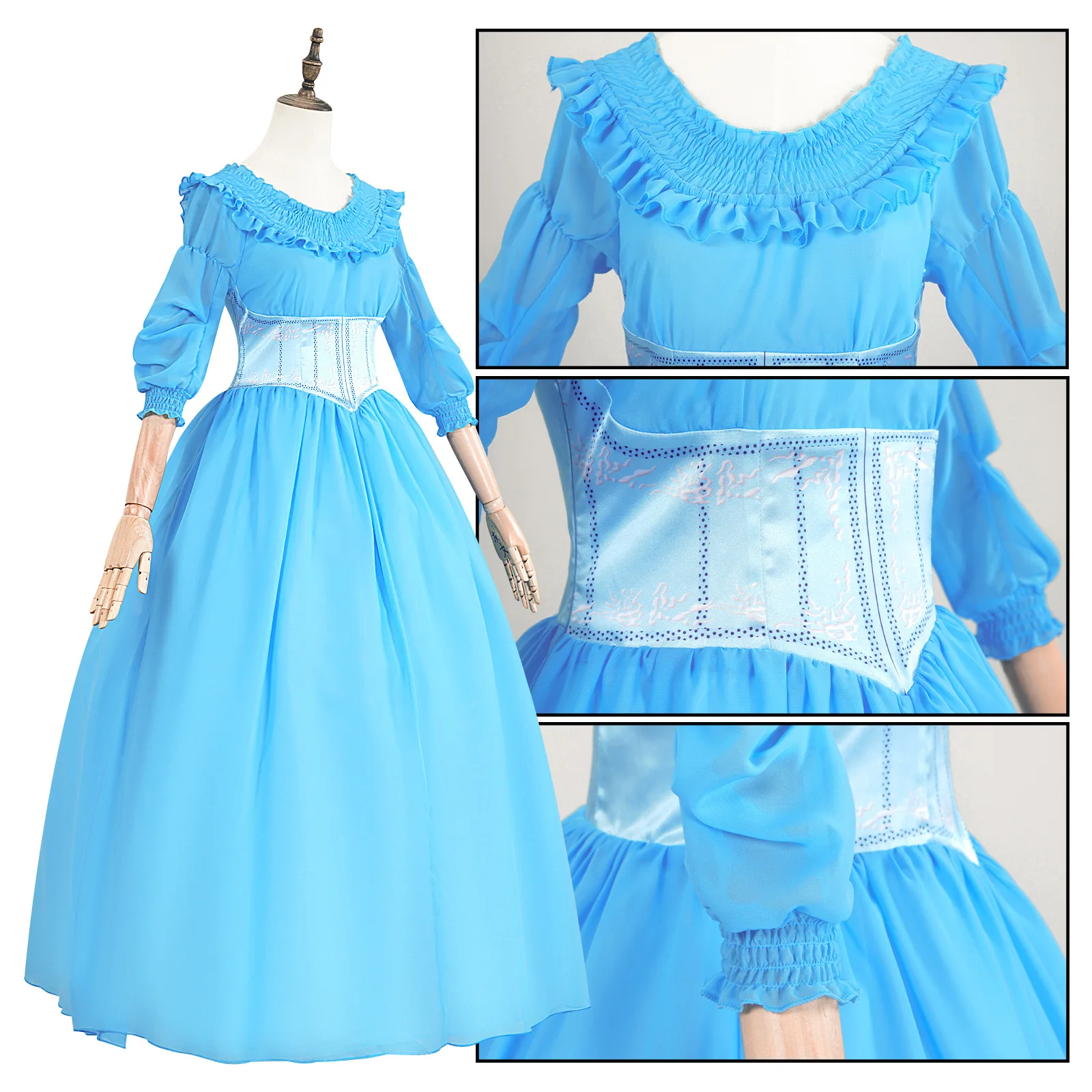 Косплей костюм Урсула платье синее