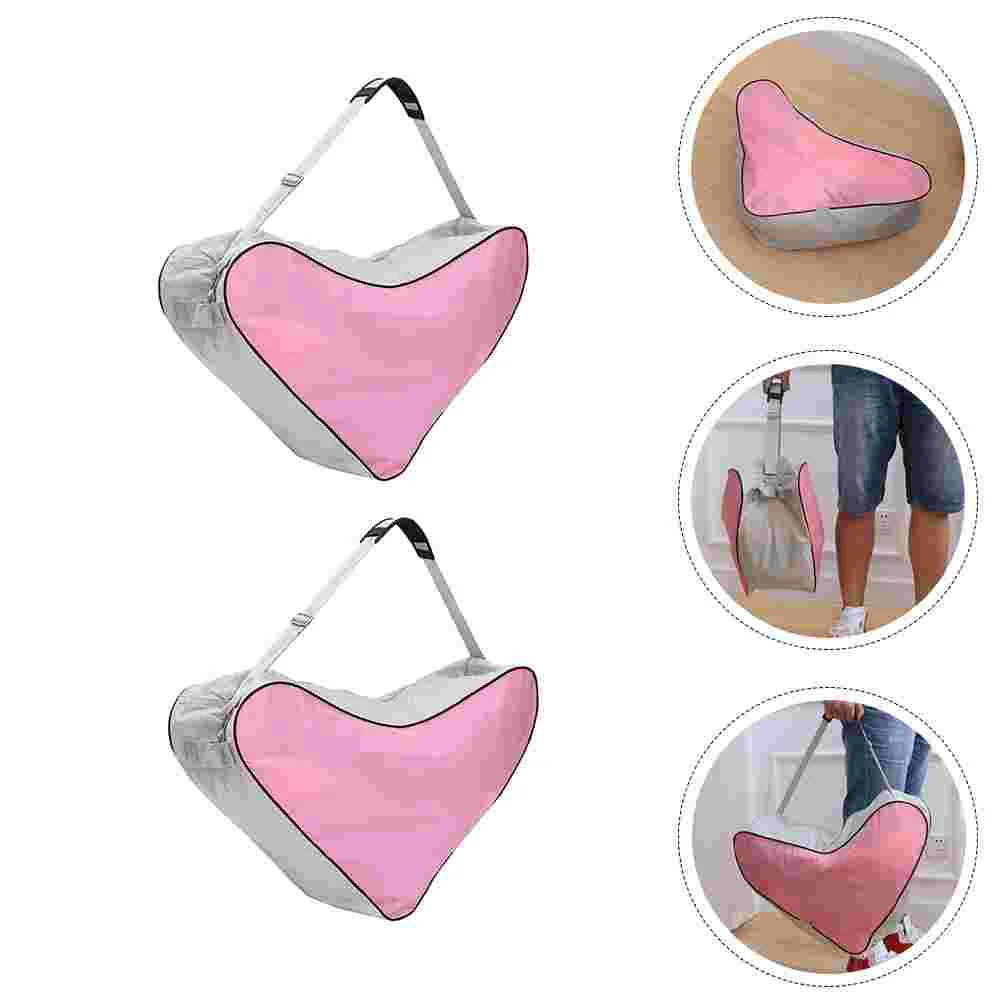 

2 Pcs Oxford Cloth Roller Skates Storage Pouch Ice Skates Storage Bag Triangle Bag