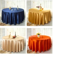 1pcs marineblauw inch ronde satijn tafelkleden in staat cover voor wedding party restaurant banket decoraties rood tafelkleed