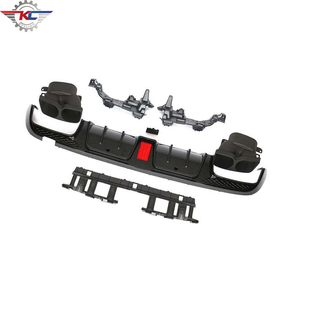 Губа диффузора заднего бампера с выхлопными наконечниками для Mercedes Benz C-Class W205 4-Door