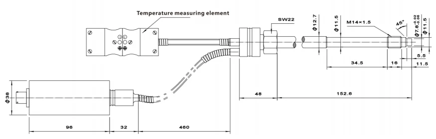 Оптовая продажа с завода Температурный датчик горячего расплава pt 100 давления