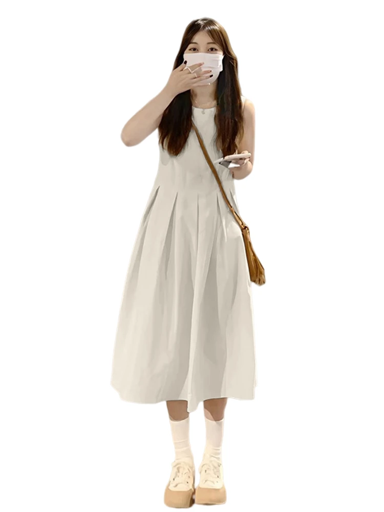 Маленькое белое платье для женщин новинка лета 2024 перерыв на чай французский