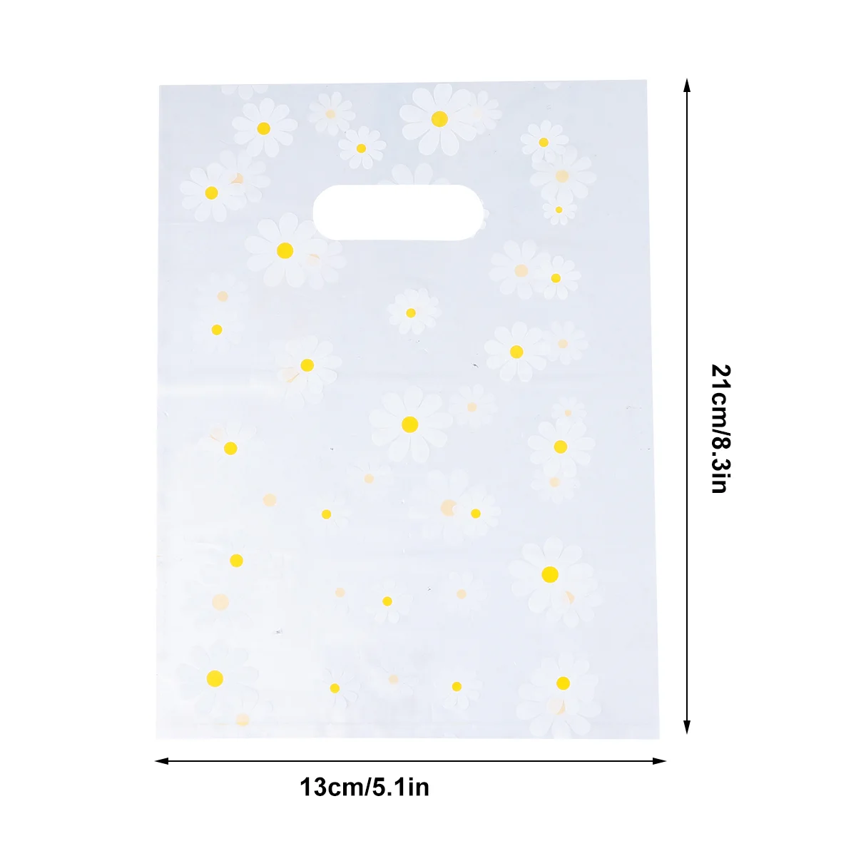 

100pcs Lovely Gift Bags Flower Pattern Plastic Bags Tote Bag