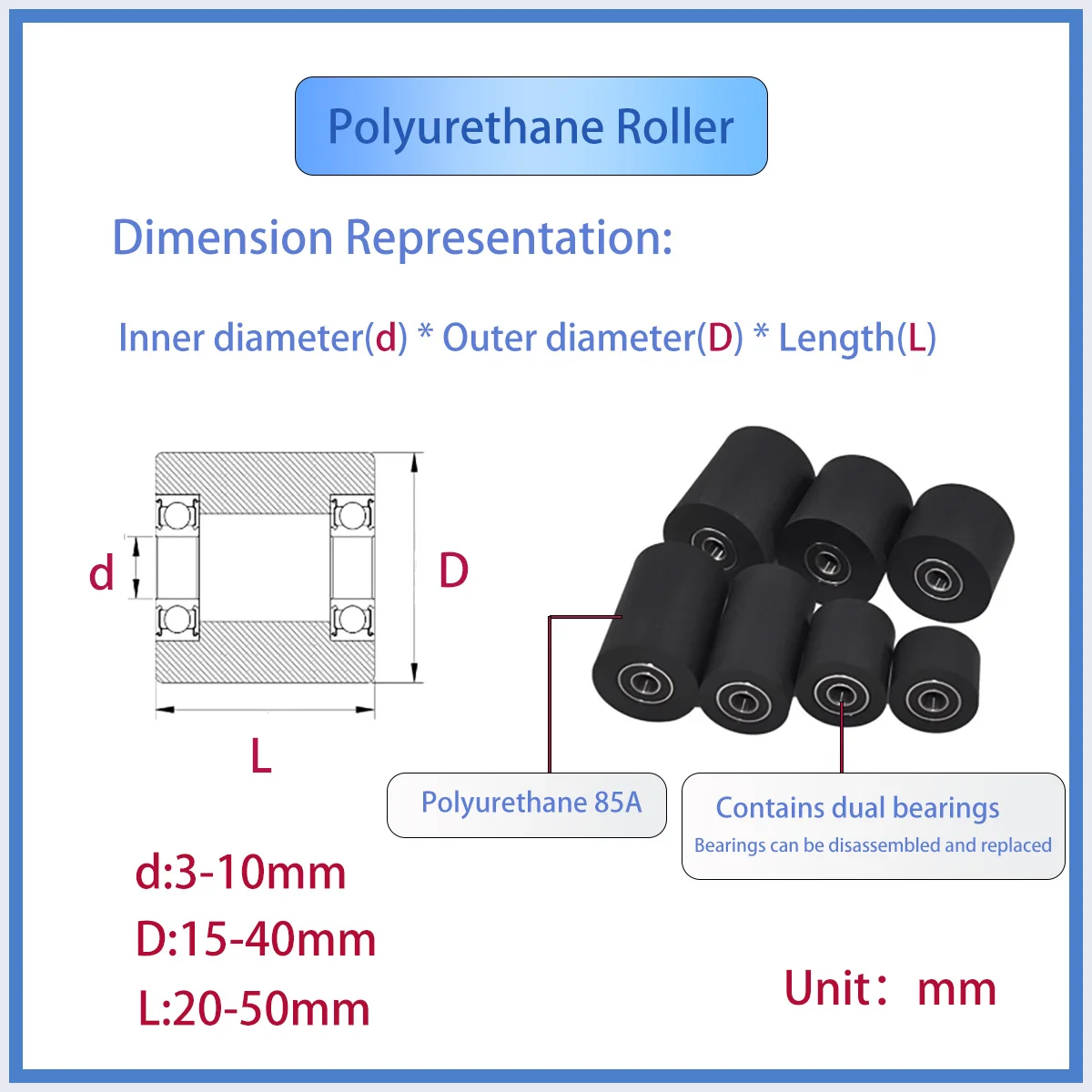 

Подшипниковый шкив полиуретановый 85А