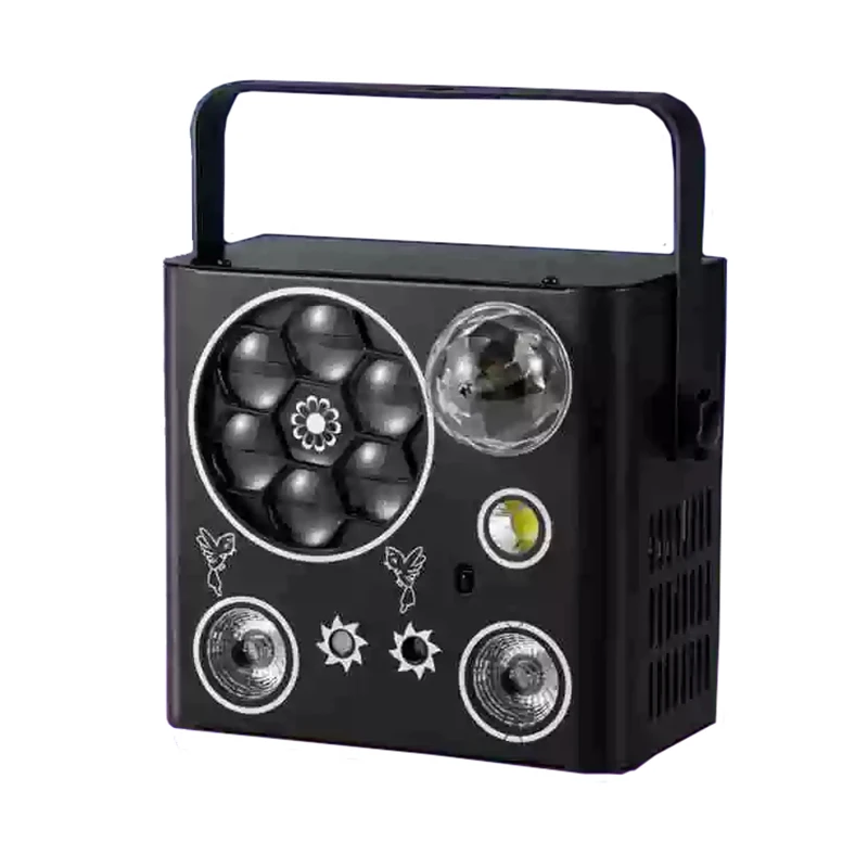 

Светодиодный светильник «пчелиные глаза» с красными зелеными узорами, лазерный белый стробоскоп, цветные эффекты RGB, DMX DJ диско, Рождественс...