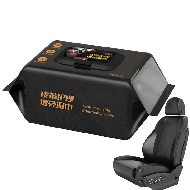 

Car Cleaning Wipes Auto Roof Coating Leather Care Portable Seat Cleaning Tool 15/80Pcs Moist Wipes For Car Interior cleaning