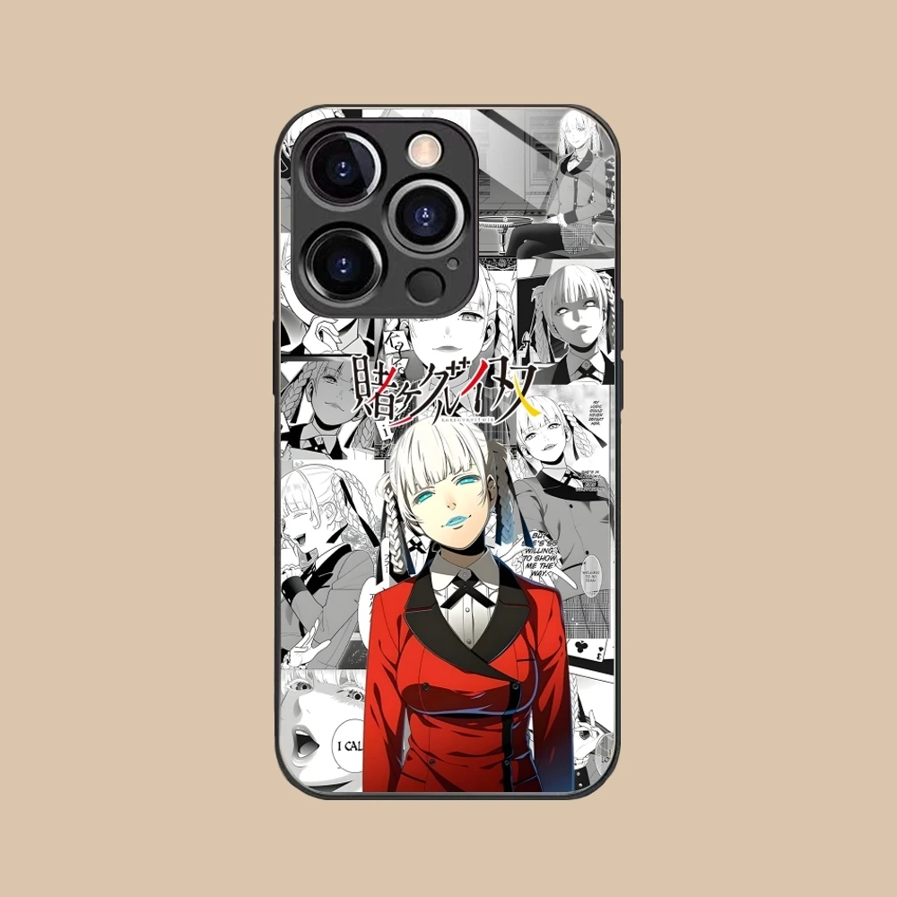 Kakegurui Kirari Anime Mobile Cell Phone Case for iPhone 16 15 14 13 12 11 X XR XS 8 Pro Max Plus Mini PC Glass Cover Shell