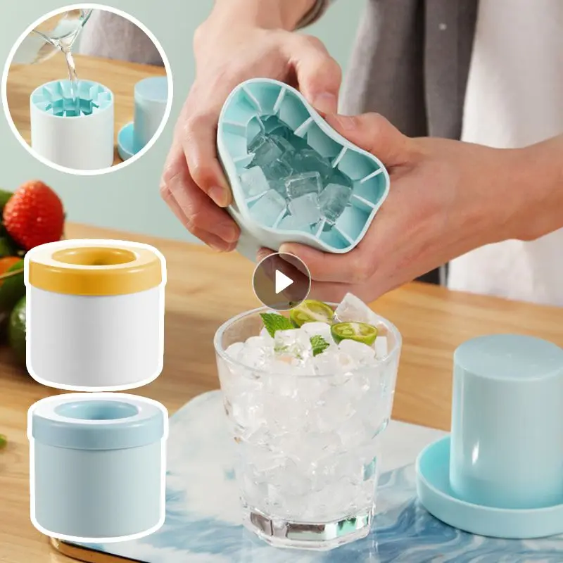 

Ice Bucket Silicone Ice Cube Mold Food Grade Quickly Freeze Ice Cube Creative Ice Cream Bucket for Wine Whiskey Beer Kitchen Bar