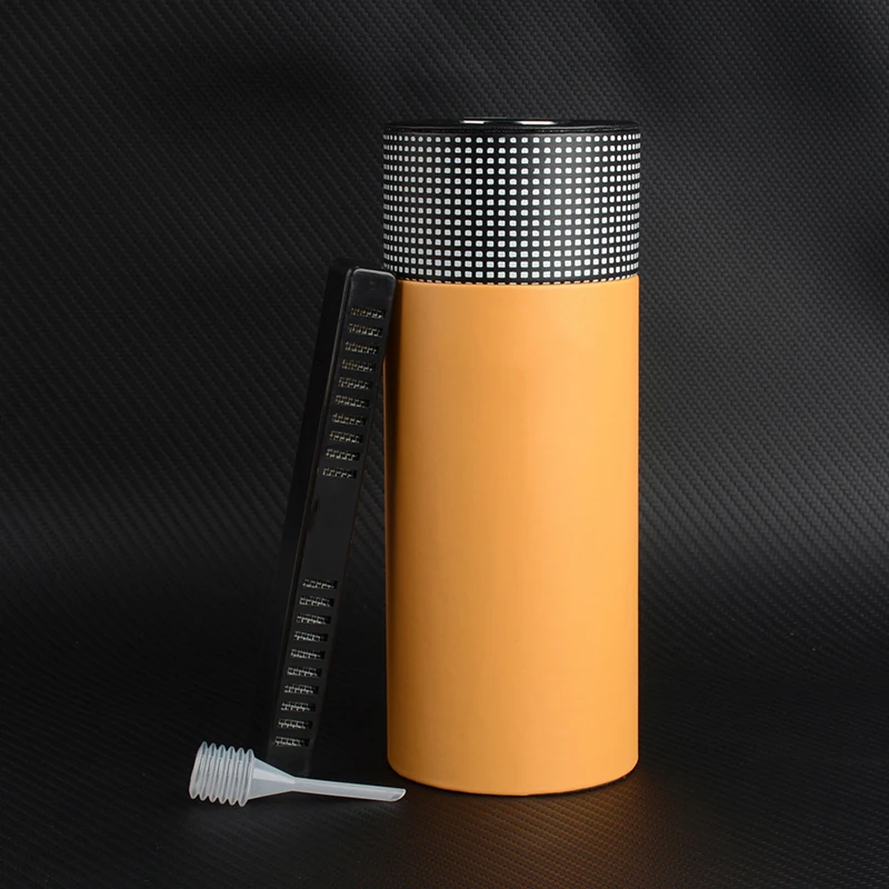 Желтая искусственная кожа для сигар фотолампа дорожная мини-коробка хьюмидора с