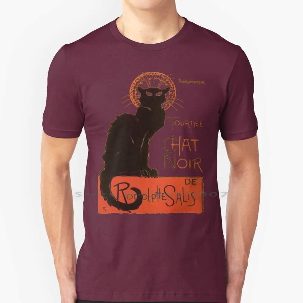 

Tournee Du Chat-After Steinlein T Shirt Cotton 6XL Le Chat Parody Funny Black Cat Art Nouveau Cats Birthday Vintage Advertising