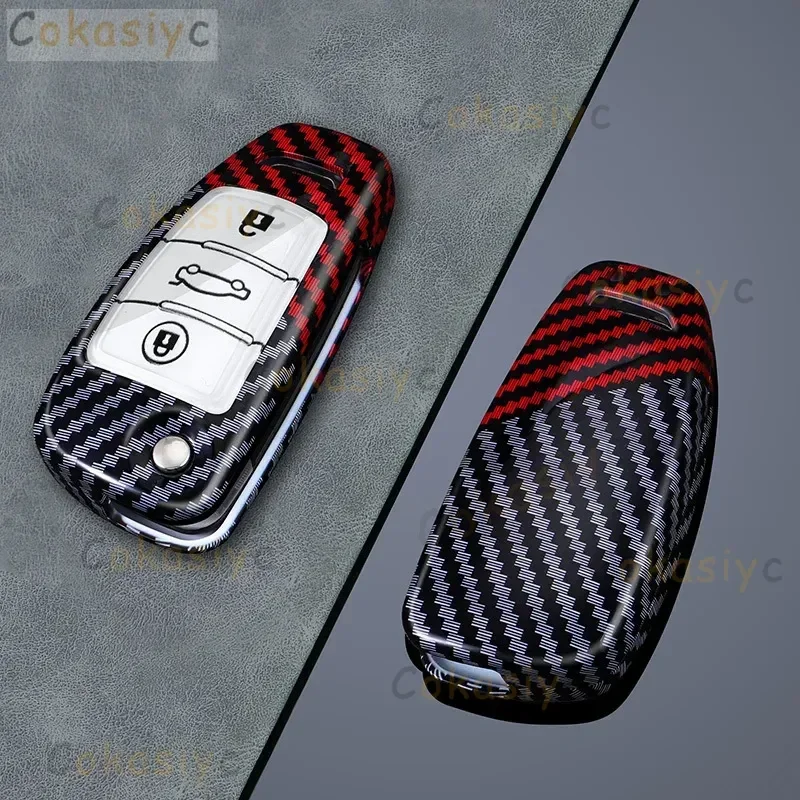 Фото 3 кнопки для Chery ARRIZO7 E3 E5 A3 A5 Tiggo 2 3 5 3X Fulwin2 Eastar из углеродного волокна, чехол для автомобильного брелока, брелок для ключей, защита для ключей №2
