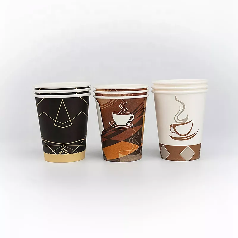 Disposable Single Wall Paper Cups 2.5oz For Hot Drinks Tea & Coffee Custom Printed Paper Cups