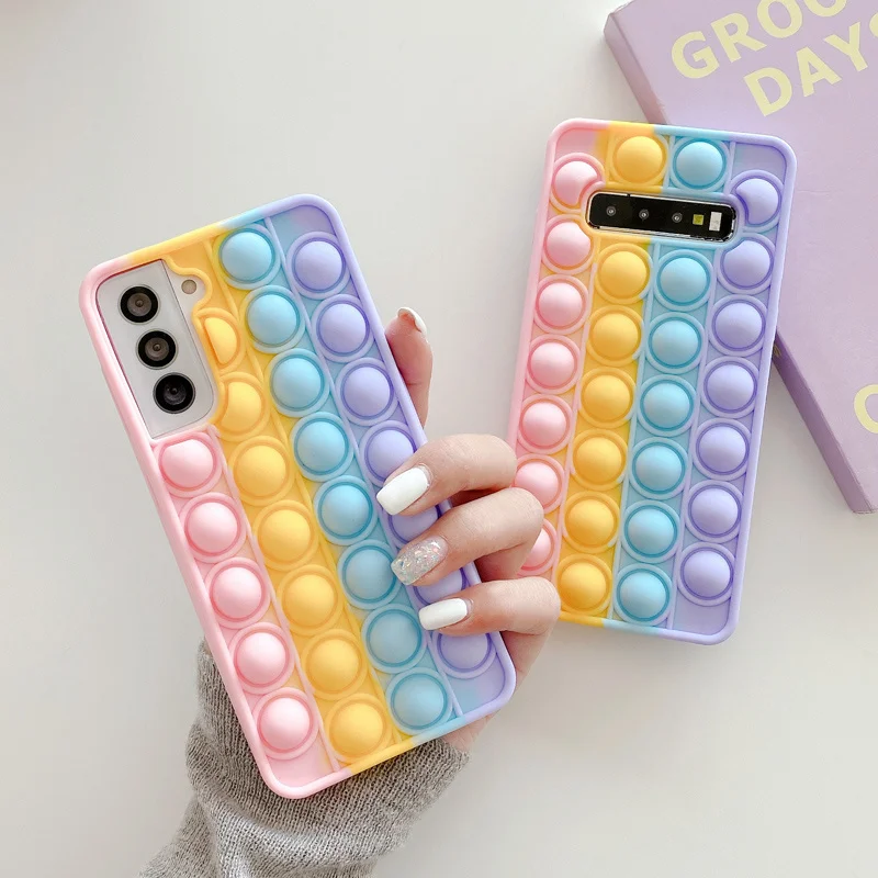 

Модные радужные силиконовые чехлы для телефонов Samsung S9, S10, S20, S21, Note 9, 10, 20, A31, A51, A71, A12, A50