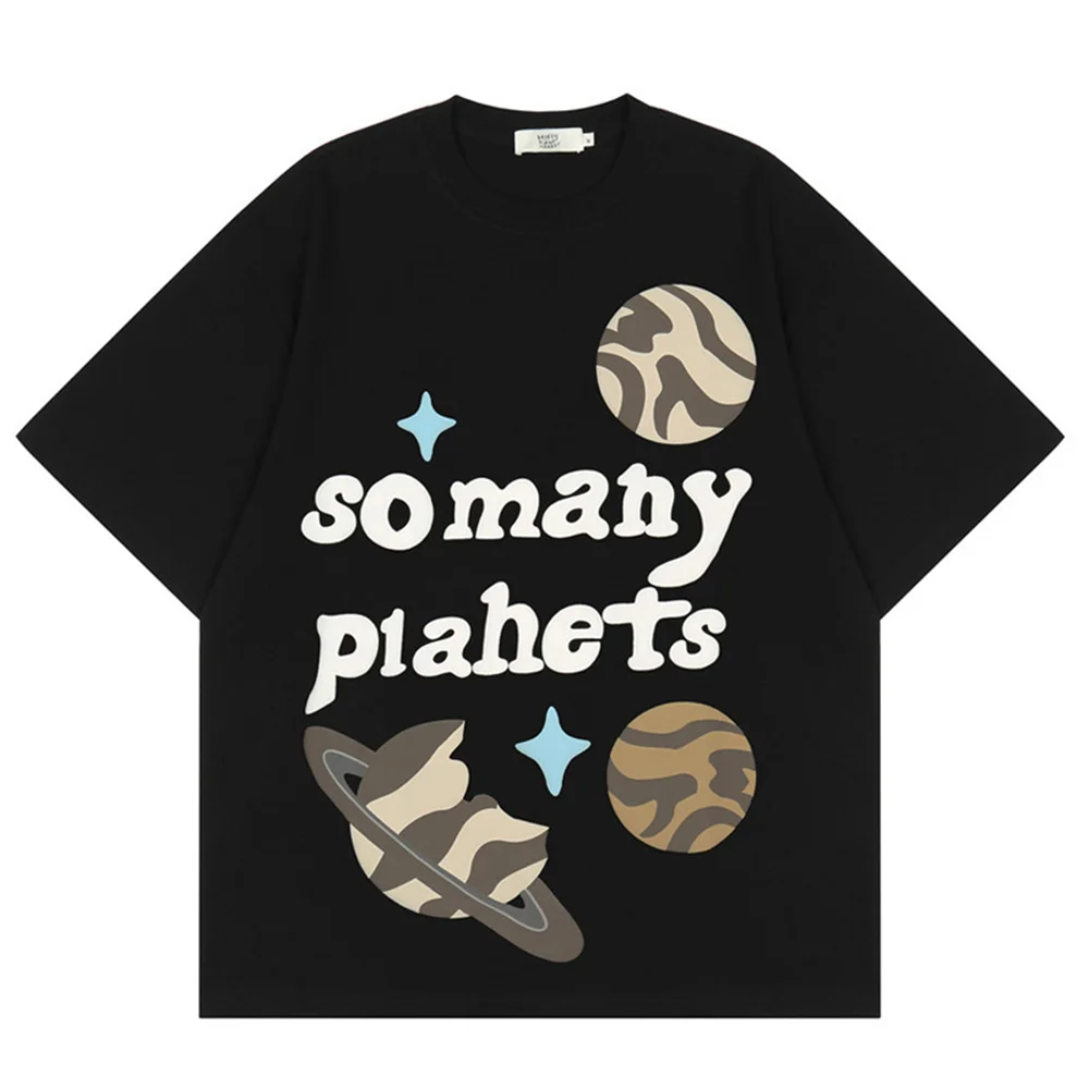 

Broken Planet Market So Many Planets T-shirt Streetwear Harajuku T-Shirt Plus Size Summer Short Sleeve T-Shirt Loose Cotton Tops