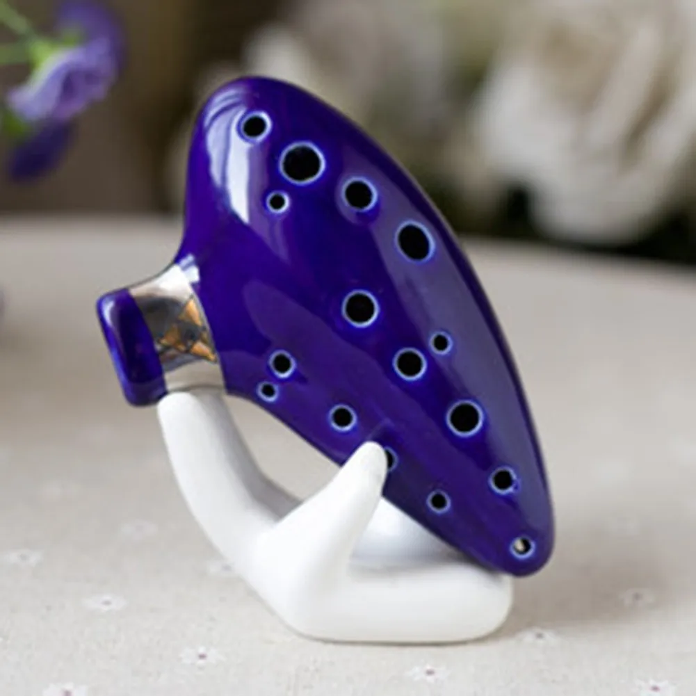 

6/12 Holes White Ocarina Display Hand Stand Ceramic Ocarina Holder Rack Bracket Base Accessories For Music Lovers Collector Gift