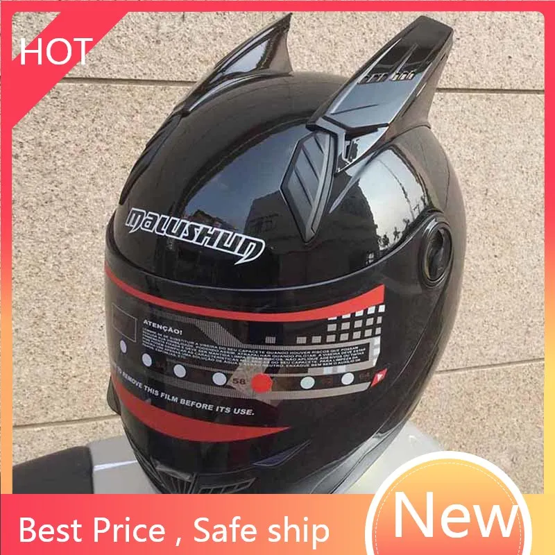 

Motorcycle Helmet cool Modular Winter Season Black Helmet With Black Visor Safety Single Lens Racing Full Face the Helmet HAT