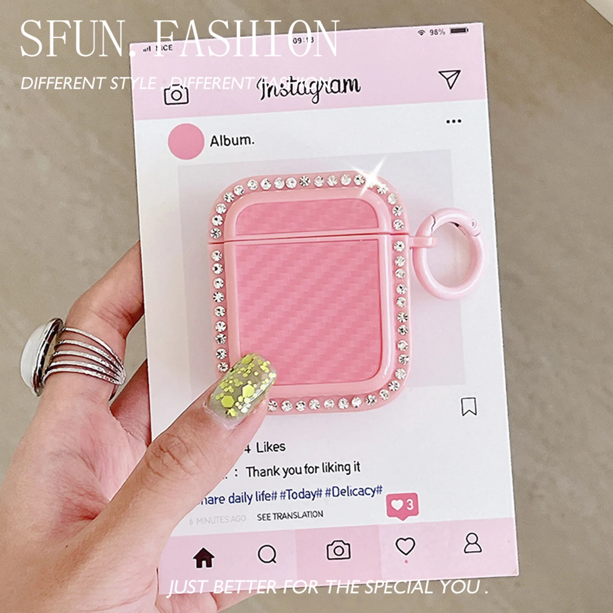 Защитный чехол из углеродного волокна для iPhone AirPods Pro 2/2/1