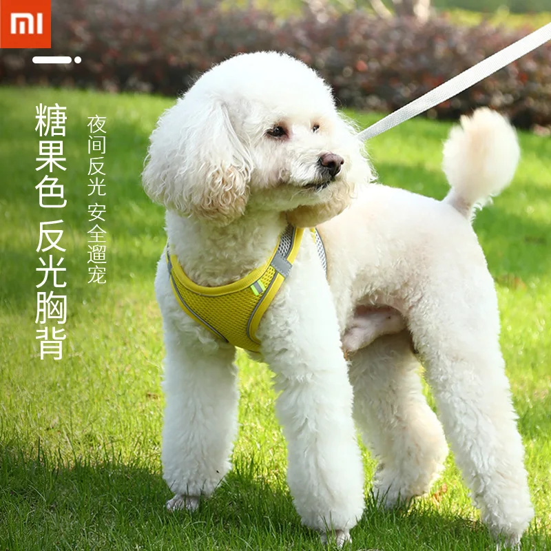 

Xiaomi Dog Leash Harness Collar Vest Puppy Soft Breathable Adjustable Walking The Dog Outdoor Reflective for Small Medium Pet