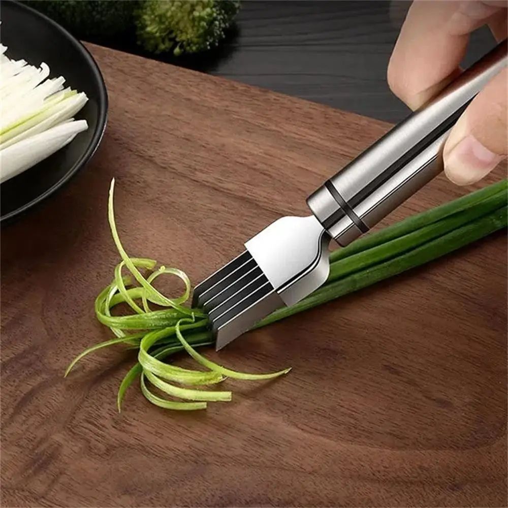 

304 Stainless Steel Onion Cutter Graters Vegetable Garlic Cutter Food Speedy Chopper Green Onion Cutter Kitchen Tool