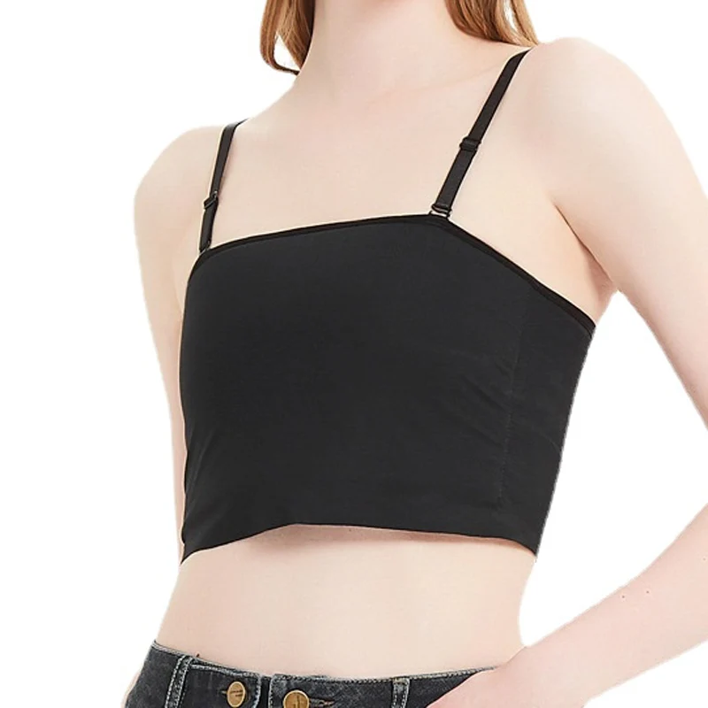 HaleyChan Strapless Chest Binder Underwear for Women's Tomboy Trans Lesbian Transgender FTM Crop Top Women Tube Tops Crop Top