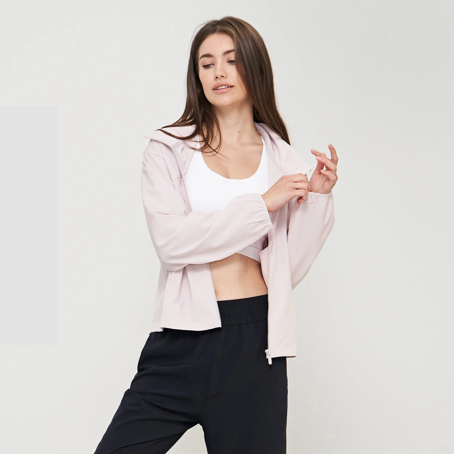 Wyplosz Yoga Top Jacket Sportswear Sports Zipper Woman Activewear Stand Collar Fitness Workout Naked Sz Cool Sun Protection Free