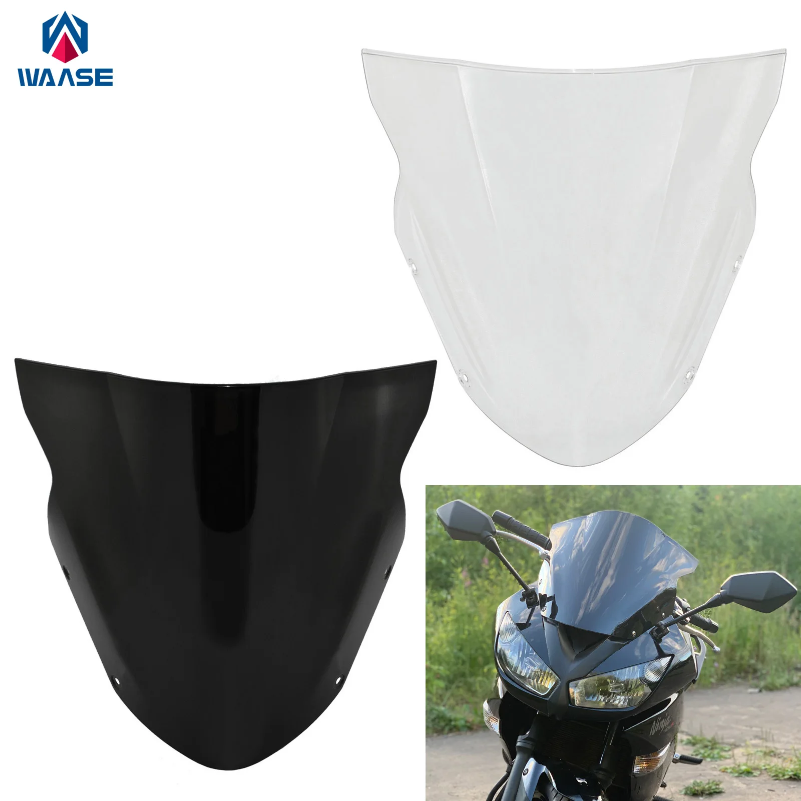 Waase мотоцикл ветер экран лобовое стекло Fly Экран щит Ветер Дефлектор для KAWASAKI Ninja