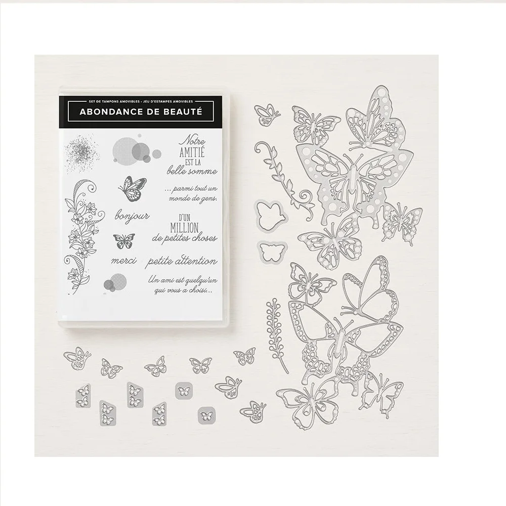 

Flower Butterfly Metal Cutting Dies And Clear Stamps For Card Scrapbook Diary Decoration Embossing Template Child Handmade