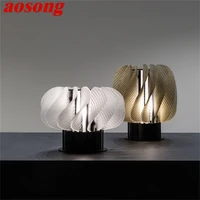 aosong nordic table lamp contemporary creative design led desk home bedroom decoration light