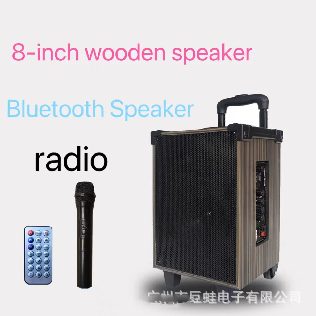 

Портативная Bluetooth-колонка, 8 дюймов, 100 Вт, с микрофоном