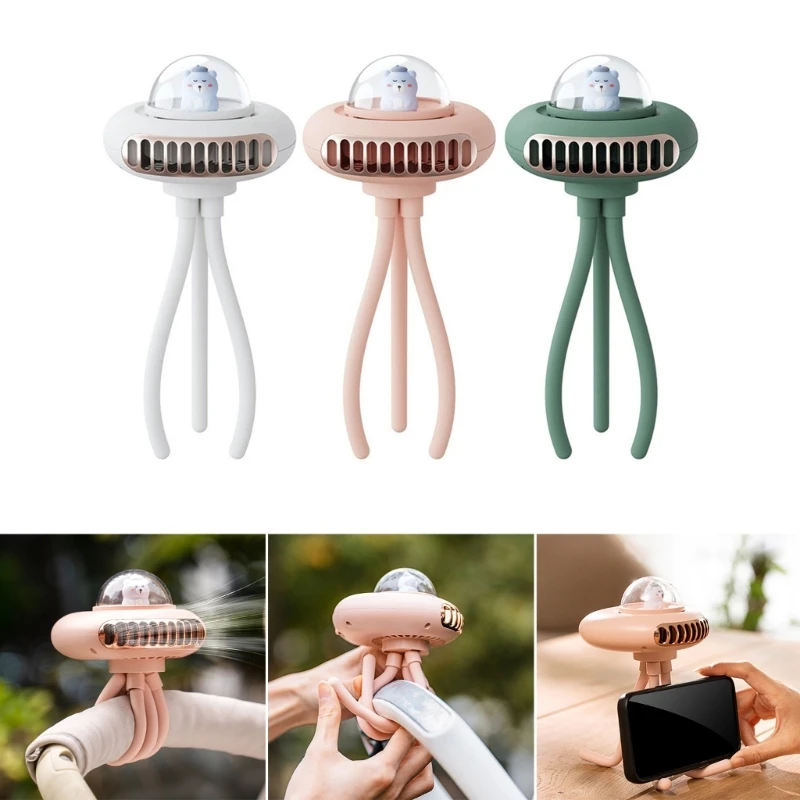 

Mini Portable Stroller Fan Battery Operated Small Clip on Fan Flexible Tripod