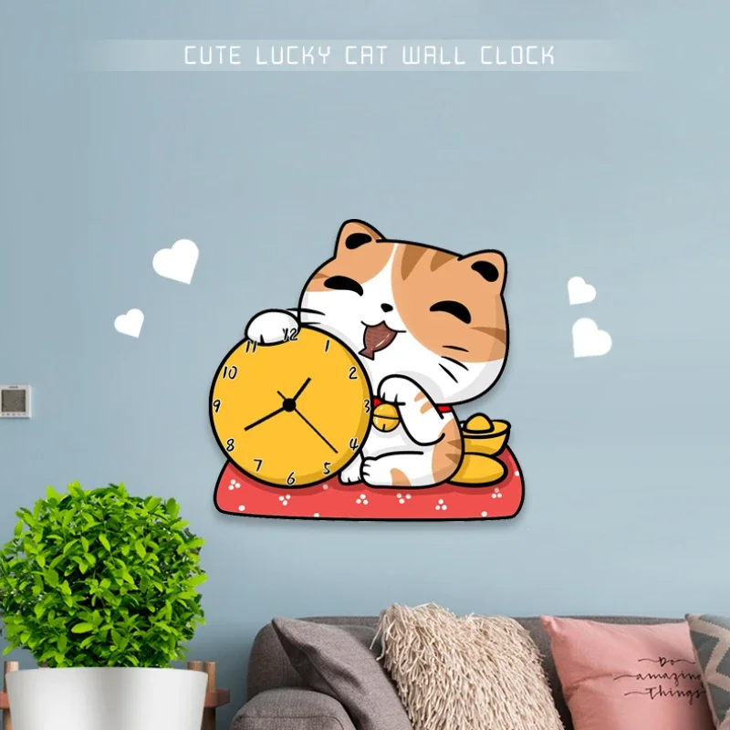 

Мультяшные креативные бесшумные часы для гостиной, спальни, детской комнаты, настенные часы, милые модные декоративные часы