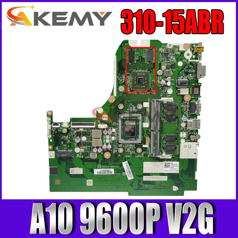 

CG516 NMA741 For Lenovo Ideapad 310-15ABR Loptop motherboard with CPU A10 9600P V2G D4G FRU 5B20L71648 DDR4 100% Fully Tested