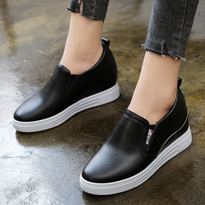 

2022 Women Shoes New High Heel Lady Casual Women Sneakers Leisure Platform Wedge Shoes Height Increasing Shoes Zapatos De Mujer