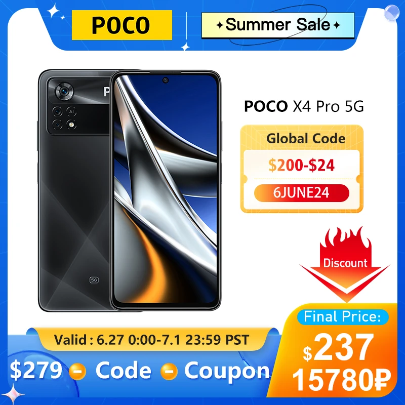 הגלובלי גרסה POCO X4 פרו 5G NFC Smartphone טלפון 6GB 128GB 8GB 256GB 108MP לשלושה מצלמה 120Hz Amoled 67W טורבו טעינה