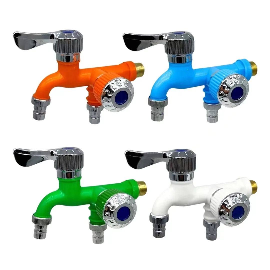 

1/2 One In Two Out Faucet Washing Machine Faucet Multi-functional Color New Plastic Extended Faucet
