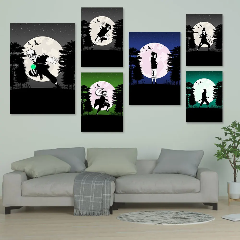 

Anime Naruto Posters on Wall Peripherals Canvas Painting Cartoon Kakashi Itachi Picture for Girl and Boy Bedroom Decor Cuadros