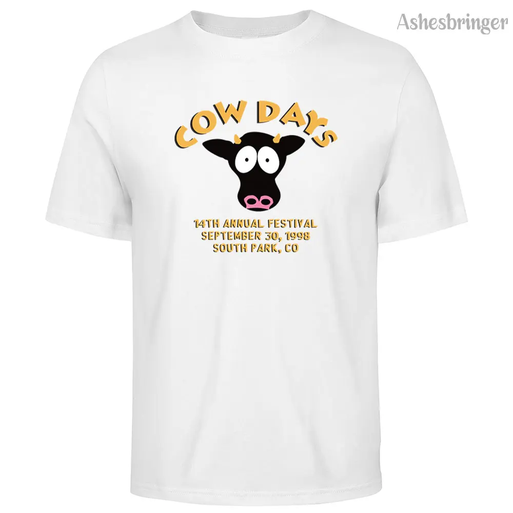 Футболка мужская хлопковая с принтом Корова и графическим