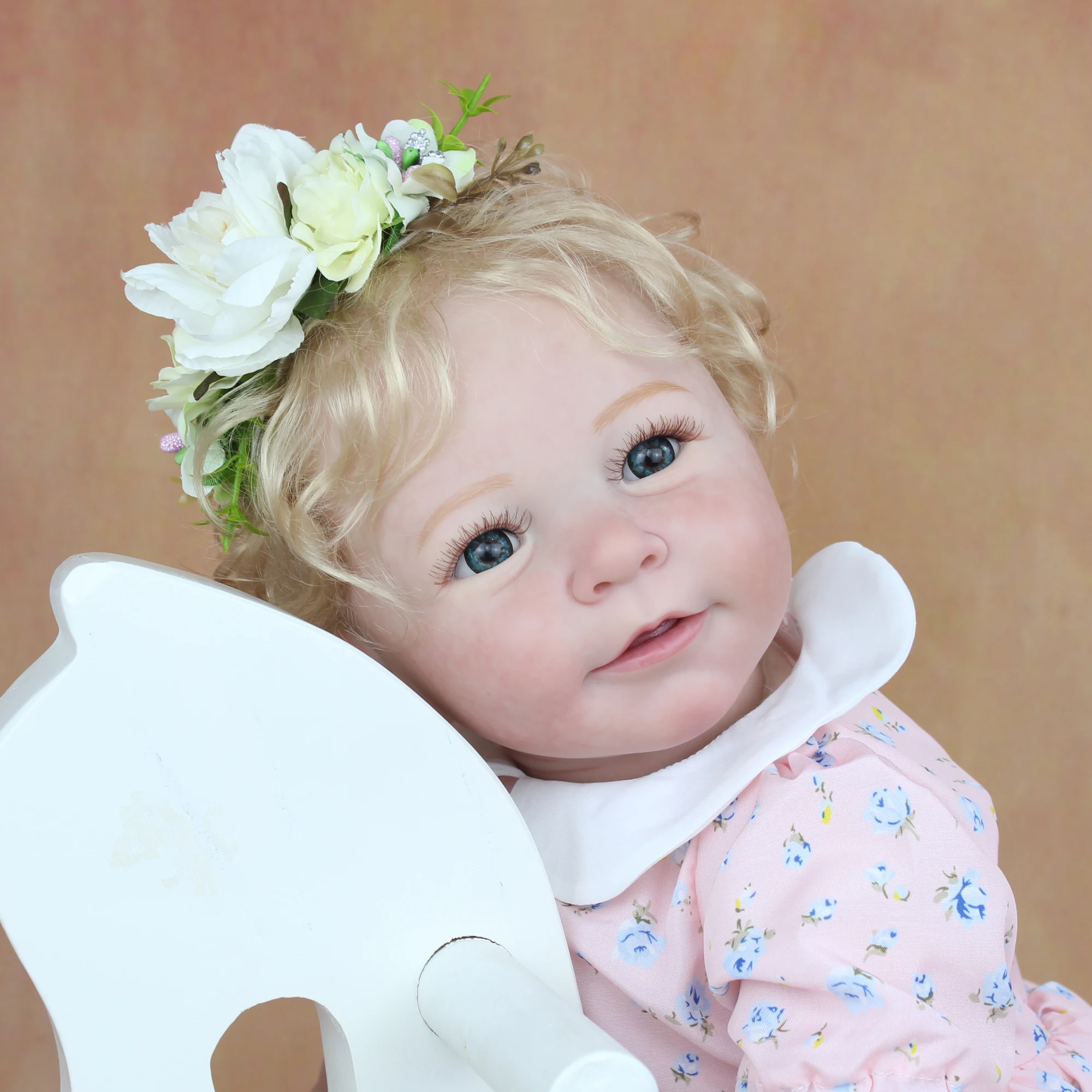 Мягкая силиконовая кукла реборн 55 см с 3d-рисунком готовая Кукла-младенец