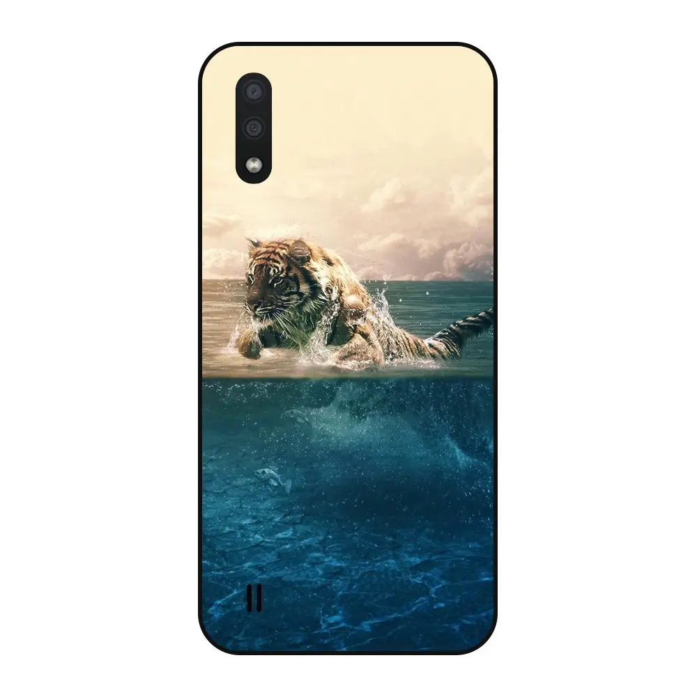 Черные 3d-бамперы для Samsung Galaxy A01 супердешевые Роскошные задние 3d-чехлы с цветами