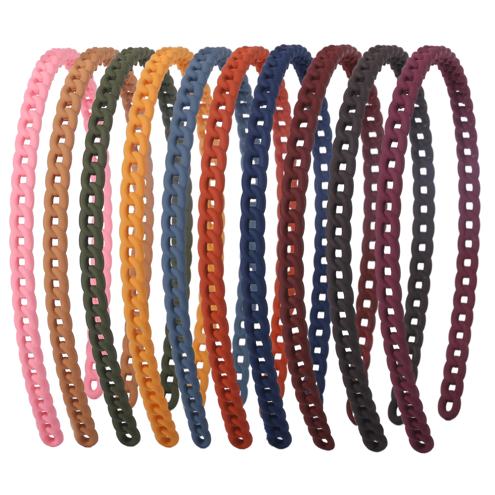 

Candygirl 2023 10Pcs New Fashion Frosted Solid Color Braid Headband Hairband Hair Accessories Headwear